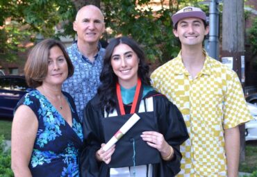 photo of a family at graduation
